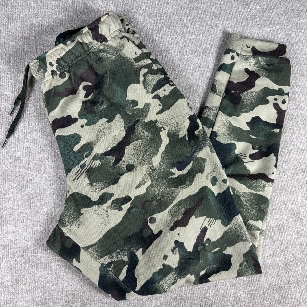Nike Dri-FIT Camo Jogger Pants Men's XL Standard Fit Green Athletic Sweatpants